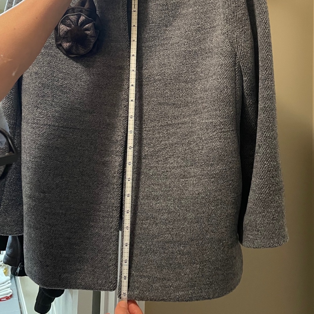 Grey Wool Coat Jacket - Picture 3 of 7
